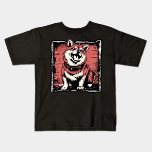 Retro Art Shiba Inu Dog Lover Kids T-Shirt